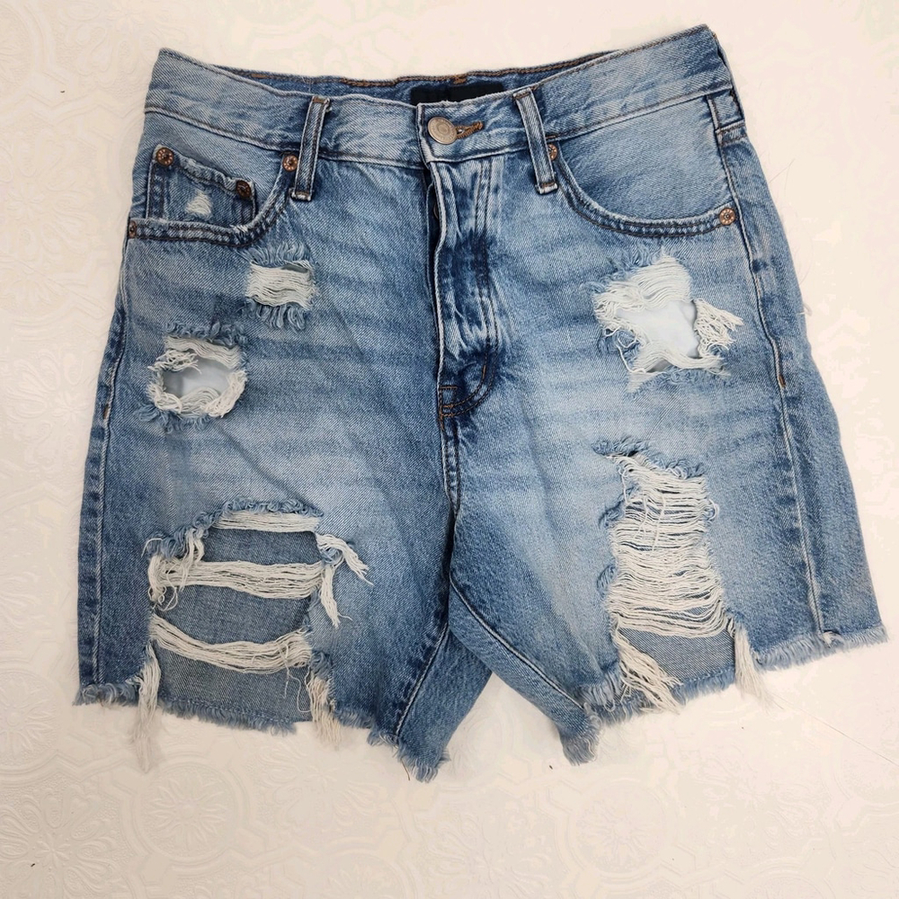 Aeropostale 90’s baggy shorts denim distressed size 2